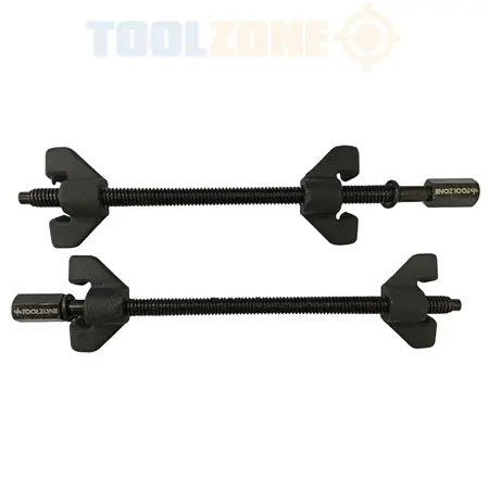 Toolzone 2-Piece Auto Coil Spring Compressor Set – 370 X 82 Mm 1