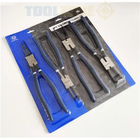 Toolzone Kdppl243 4-Piece 13-Inch Circlip Pliers Set — Internal & External 1