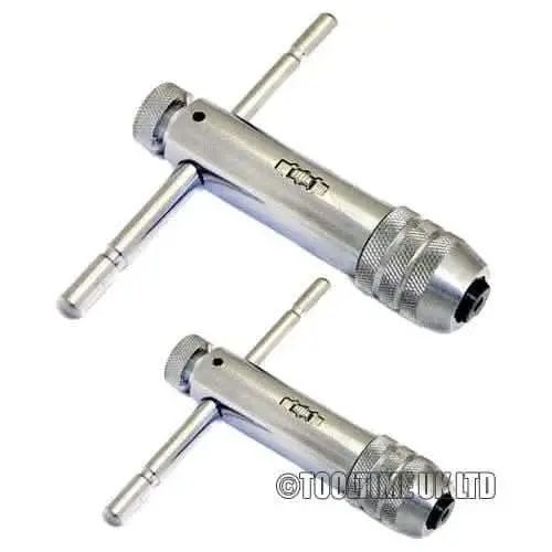 Two-Piece Reversible T-Bar Tap Wrench Set – Adjustable For M3–M8 And M5–M12 Taps And Dies 1