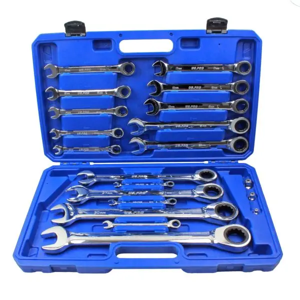 Us Pro 3236 20-Piece Metric Ratchet Combination Wrench Set 1