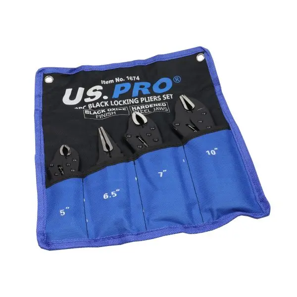 Us Pro 4-Piece Locking Plier Set – Versatile Grip & Adjustment Kit 1