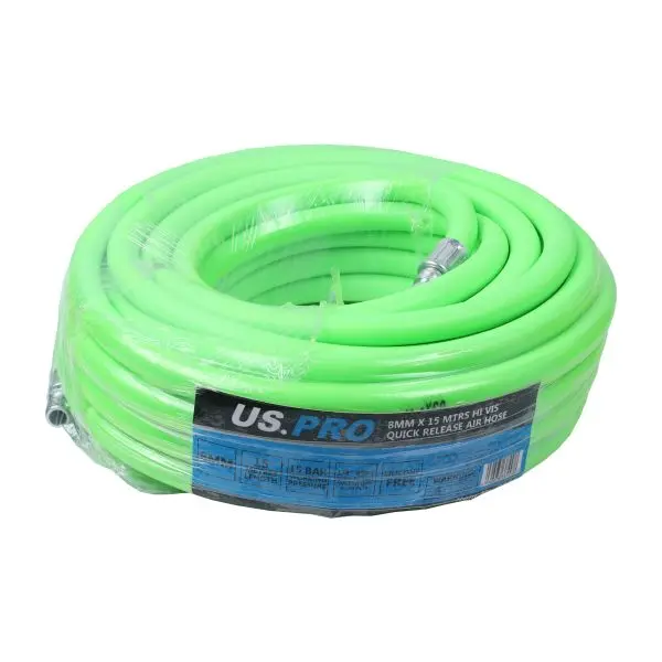 Us Pro 8175 High-Visibility 8Mm × 15M Quick-Release Air Hose – 15 Bar 1