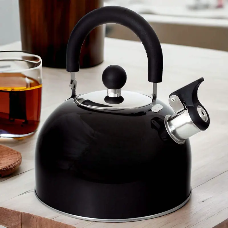 Voche 2.5L Stainless Steel Whistling Stovetop Kettle – Matte Black Finish 1