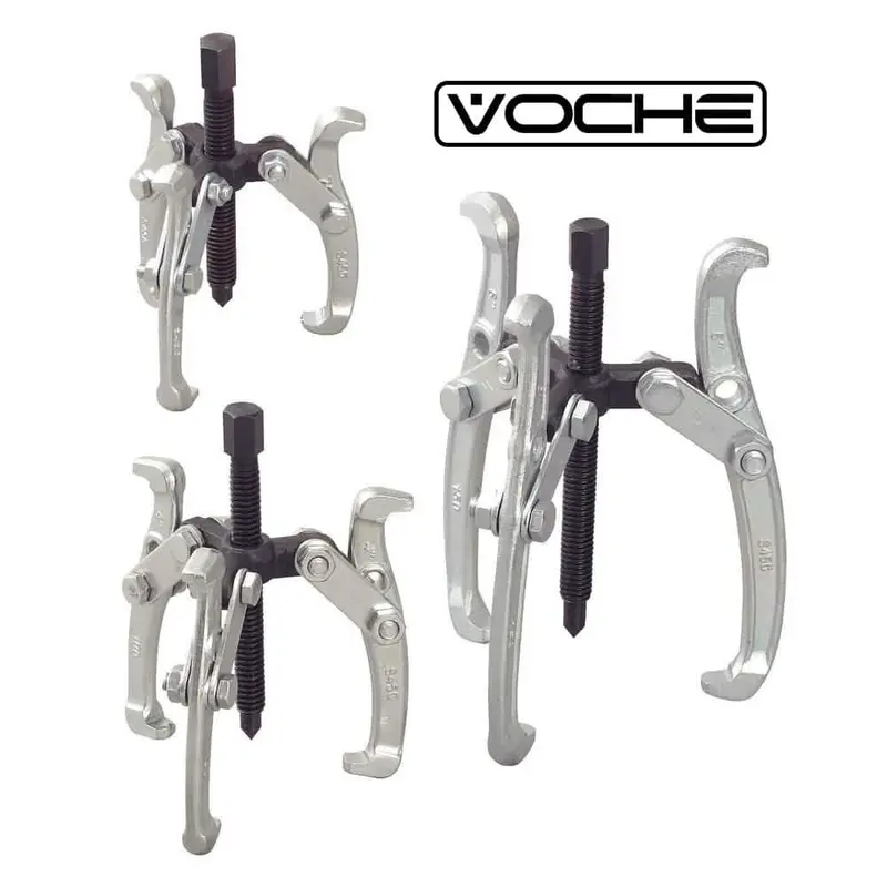 Voché 3-Piece Reversible Gear Puller Set For Hub And Bearing Removal (3", 4", 6") 1