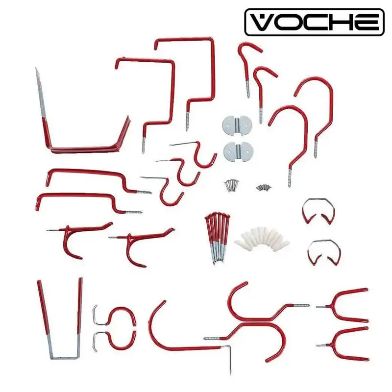 Voche® 30-Piece Wall-Mount Storage Hook Kit – Bike, Tool, Garage, And Shed Organisation System 1
