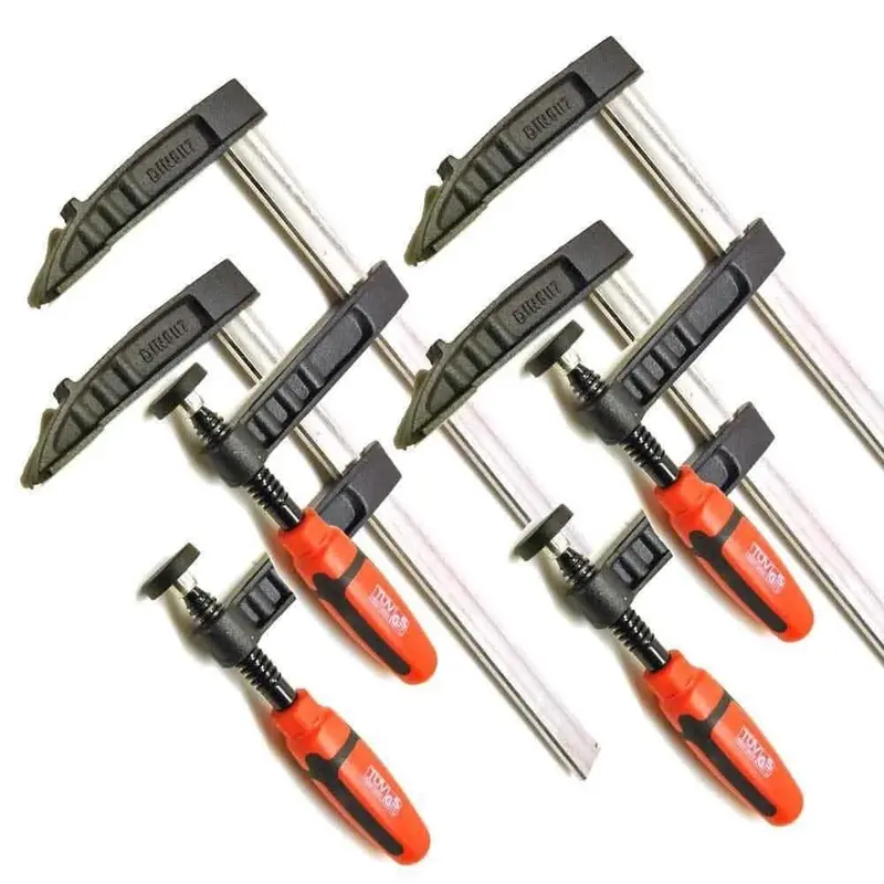 Voche® 4-Pack Heavy-Duty F-Clamps – 300Mm X 50Mm With Quick-Slide Mechanism And Soft-Grip Handles 1