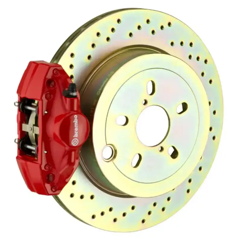 Brembo Gt Rear Brake Kit – 294X19Mm Drilled Rotors, 2-Piston Calipers (99–05 Bmw 323I/325I/328I, Non-Xdrive) 1