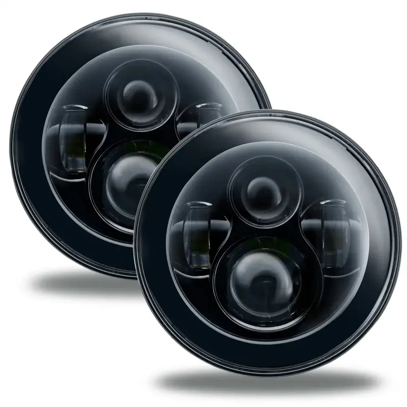 Oracle Lighting 5769-504 7-Inch Led Headlights – High-Output, Black Bezel, Halo-Free Design 1