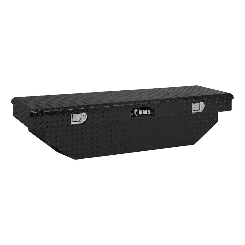 Uws Gloss Black Angled Crossover Truck Tool Box – 63" Aluminum, Heavy-Duty Packaging (Ec10282) 1